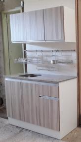 Bajo mesada y aereo madera gris