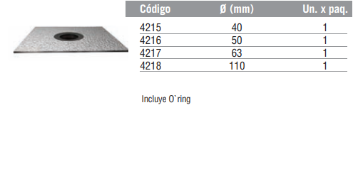 Disco antifiltración Hembra