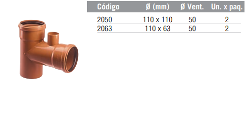 Ramal Simple a 87º30’ M-H con vent